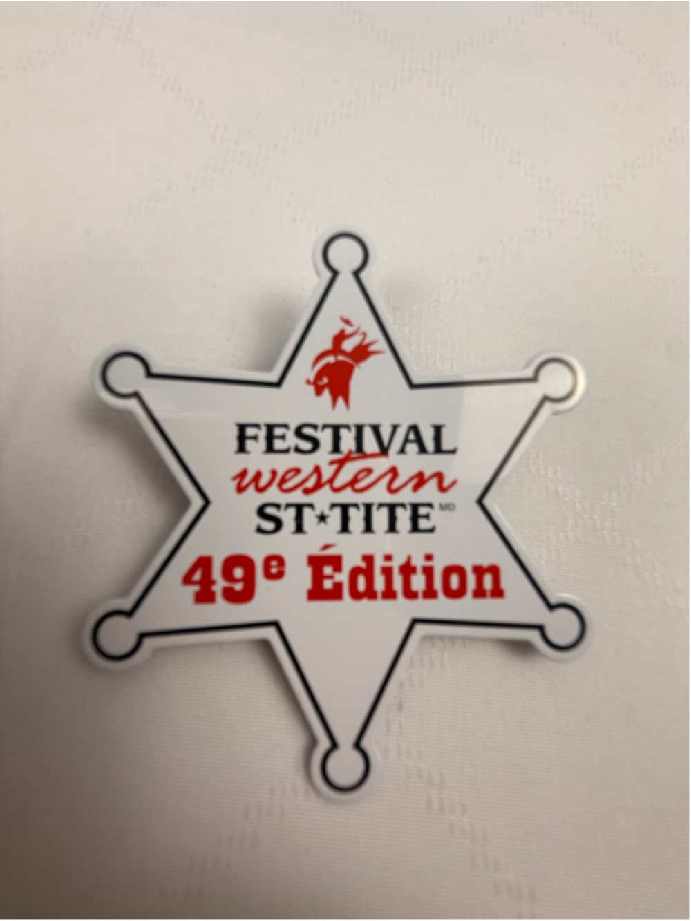 Festival Western St-Tite 49th Edition Sheriff Badge Pin